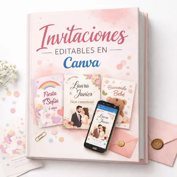 Invitations modifiables en bonus de maquette
